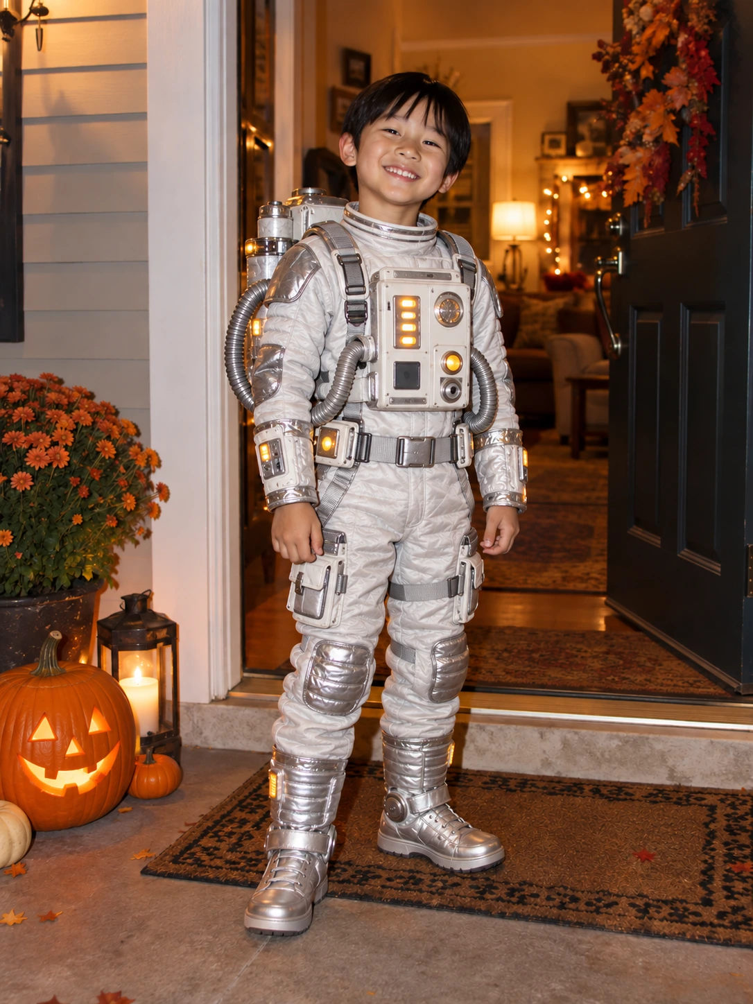 The cardboard astronaut AI costume concept