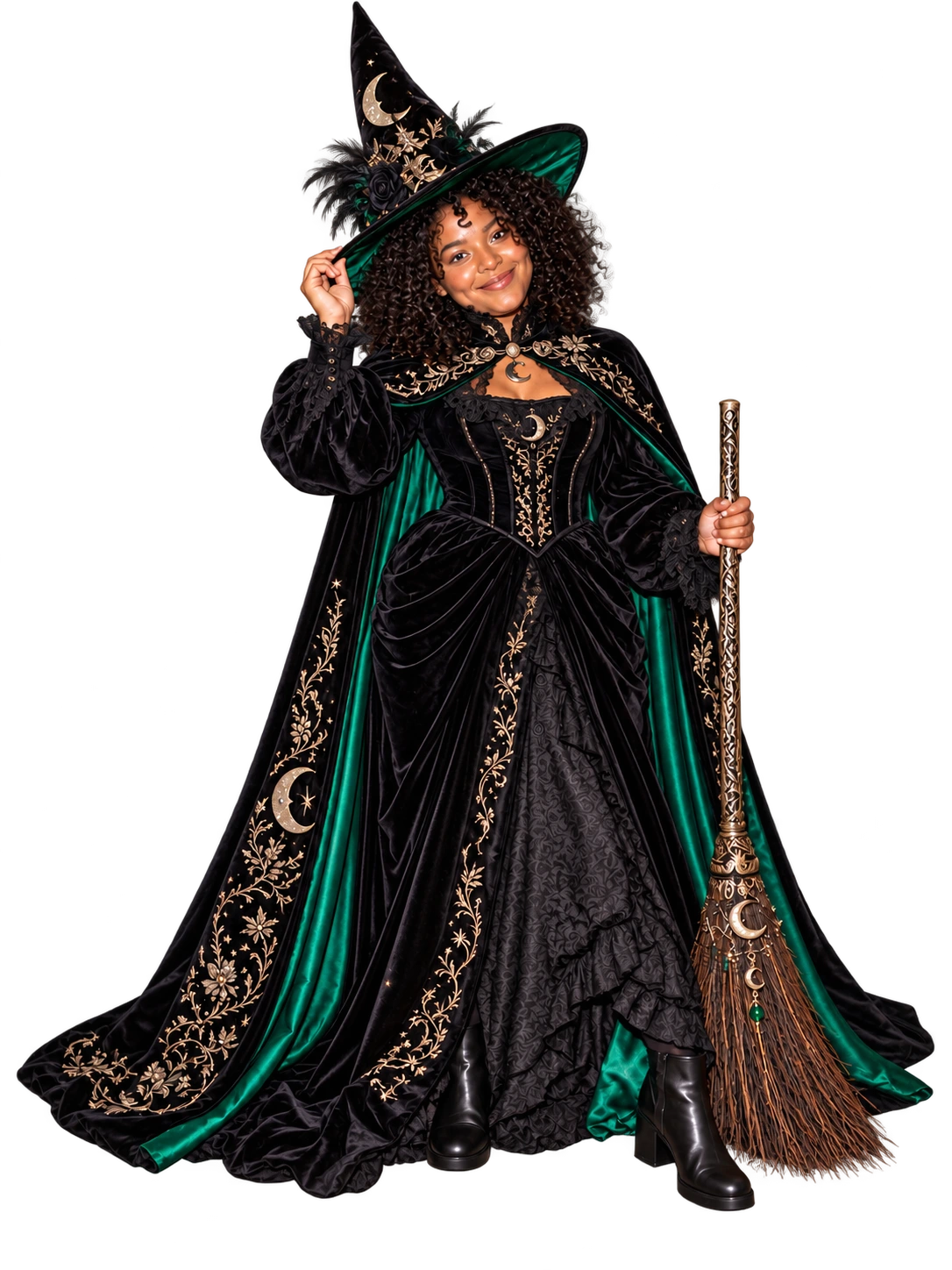 Original fictional emerald witch costume inspiration